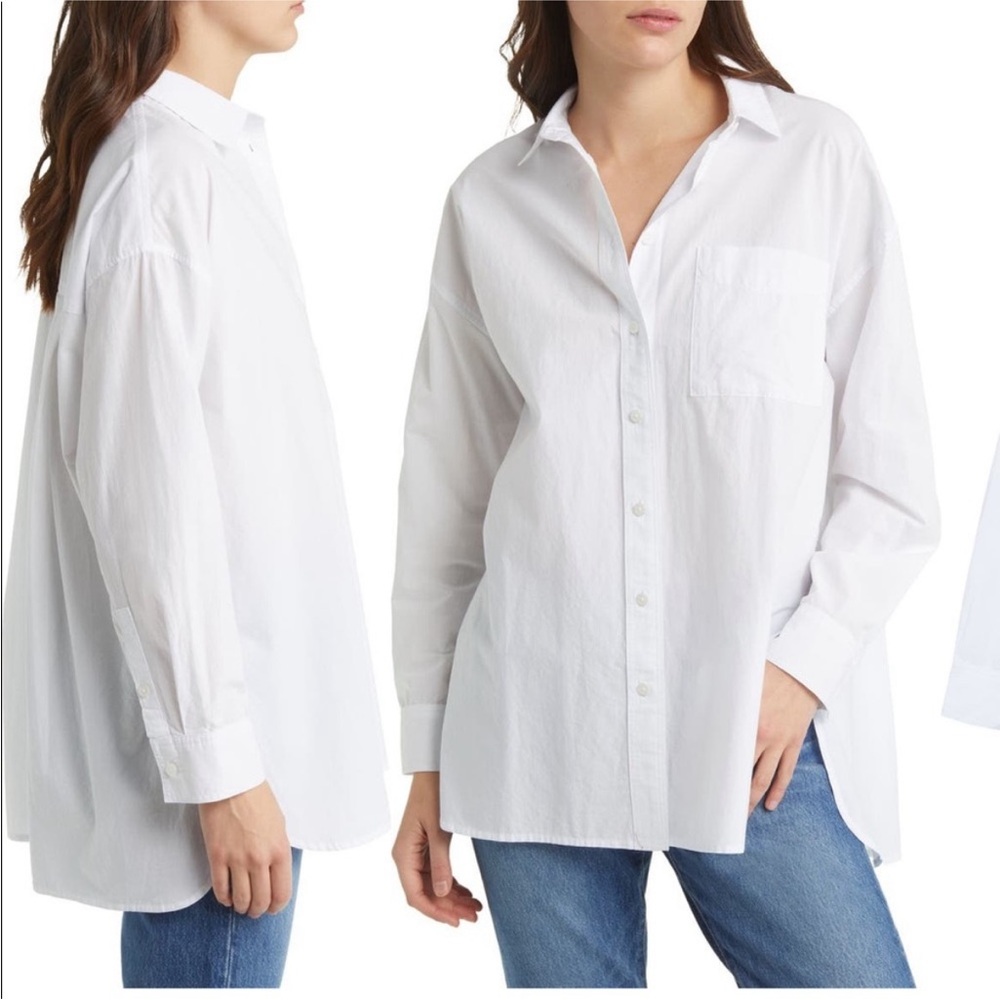 The signature poplin oversize button-up shirt